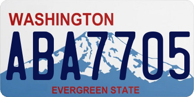 WA license plate ABA7705