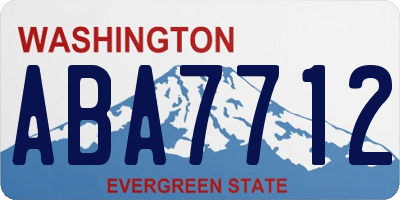 WA license plate ABA7712