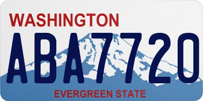 WA license plate ABA7720