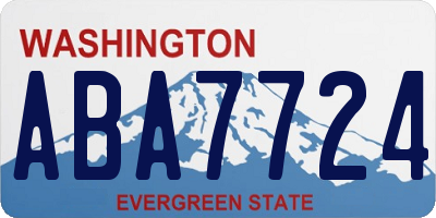 WA license plate ABA7724