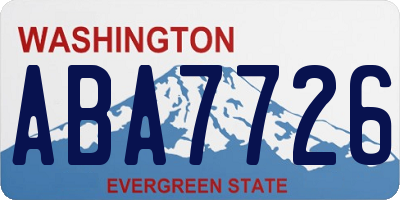 WA license plate ABA7726