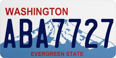 WA license plate ABA7727