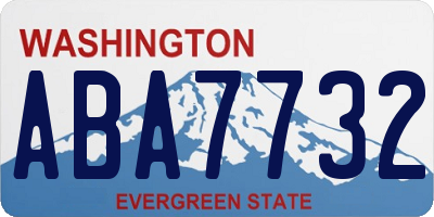 WA license plate ABA7732