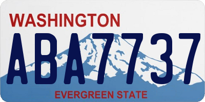 WA license plate ABA7737