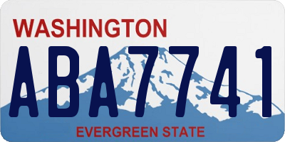 WA license plate ABA7741