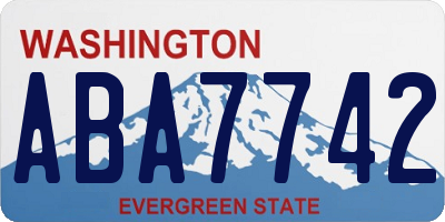 WA license plate ABA7742