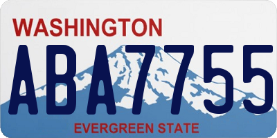 WA license plate ABA7755
