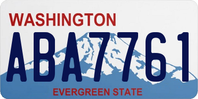 WA license plate ABA7761