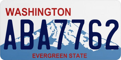 WA license plate ABA7762