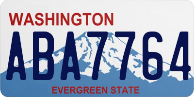 WA license plate ABA7764