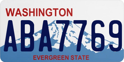 WA license plate ABA7769