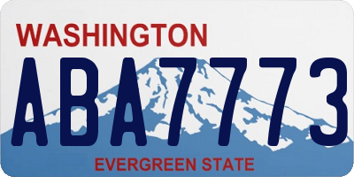WA license plate ABA7773