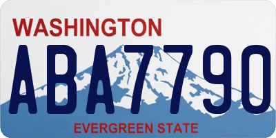 WA license plate ABA7790