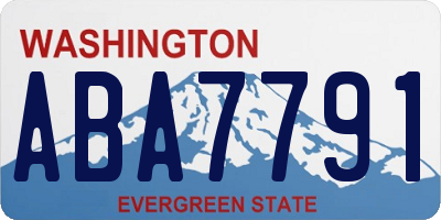 WA license plate ABA7791