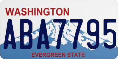 WA license plate ABA7795