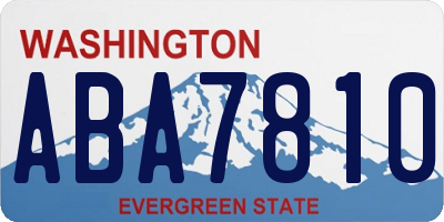 WA license plate ABA7810