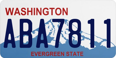 WA license plate ABA7811