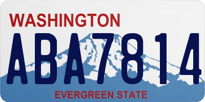 WA license plate ABA7814