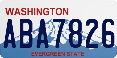 WA license plate ABA7826