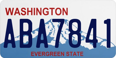 WA license plate ABA7841