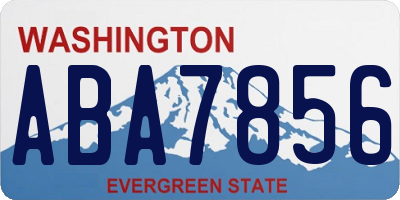 WA license plate ABA7856