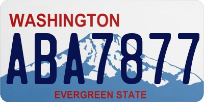 WA license plate ABA7877