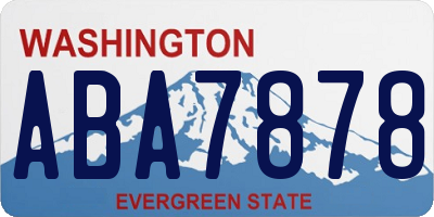 WA license plate ABA7878