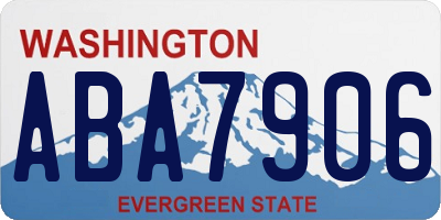 WA license plate ABA7906