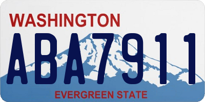 WA license plate ABA7911