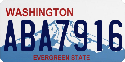 WA license plate ABA7916