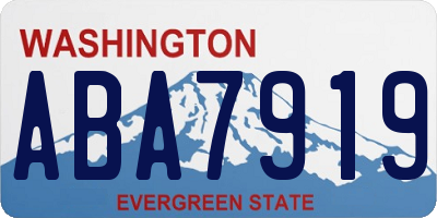 WA license plate ABA7919