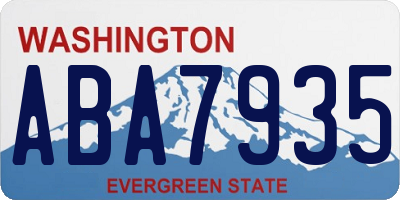 WA license plate ABA7935