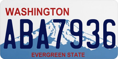 WA license plate ABA7936