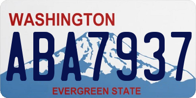 WA license plate ABA7937