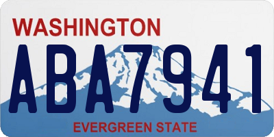 WA license plate ABA7941