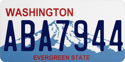 WA license plate ABA7944