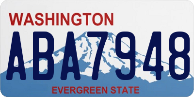 WA license plate ABA7948