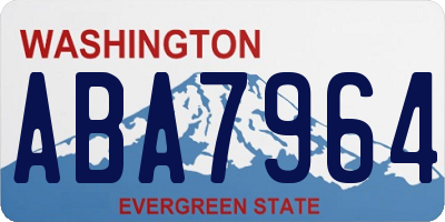WA license plate ABA7964