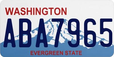 WA license plate ABA7965