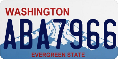 WA license plate ABA7966