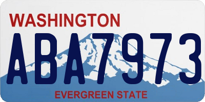 WA license plate ABA7973