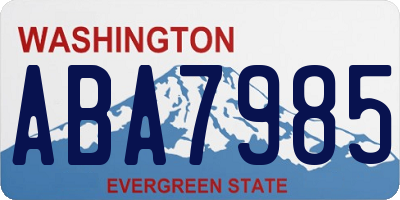 WA license plate ABA7985
