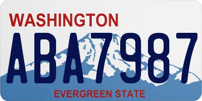 WA license plate ABA7987
