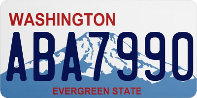 WA license plate ABA7990