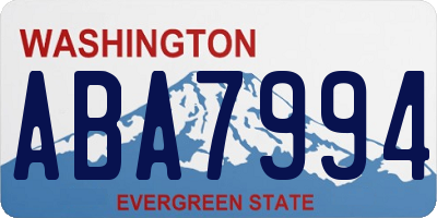 WA license plate ABA7994