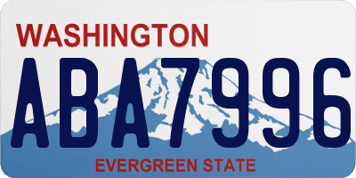 WA license plate ABA7996