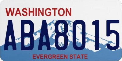 WA license plate ABA8015