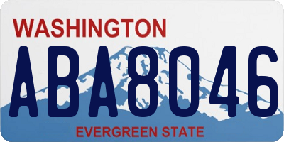 WA license plate ABA8046