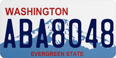 WA license plate ABA8048
