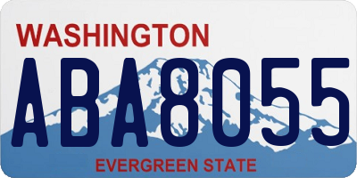 WA license plate ABA8055